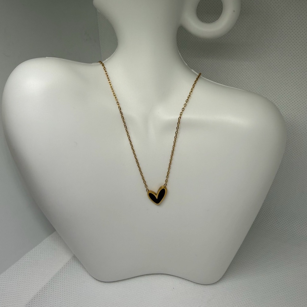 Stainless steel Gold Heart Pendant Necklace